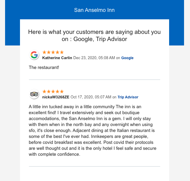 reviews from Tripadvisor
